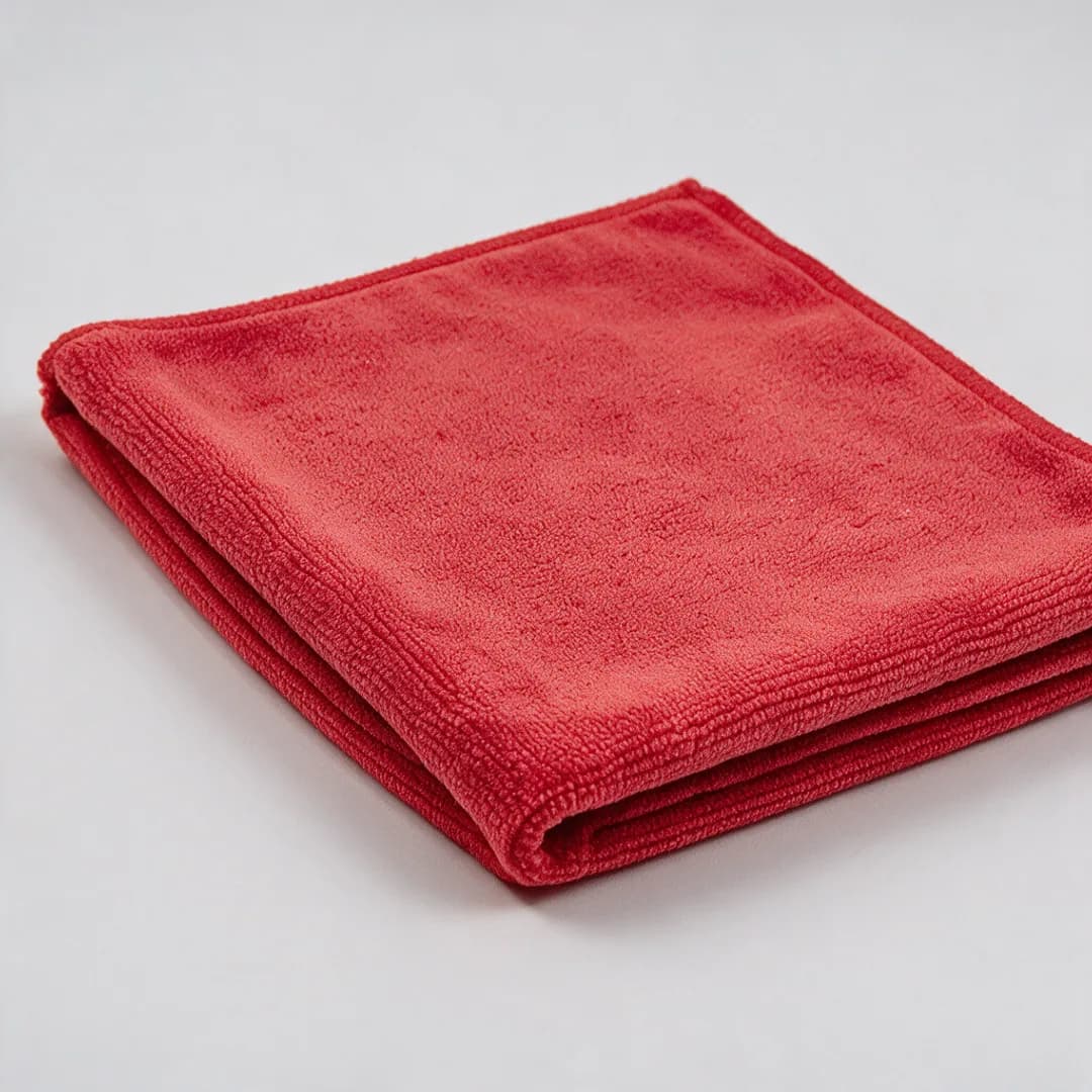Mikrofiberklut EcoTex soft 32x32cm rød – produktbilde
