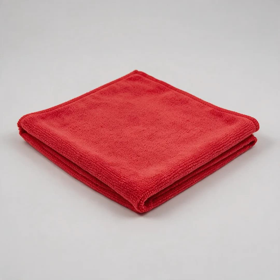 Mikrofiberklut EcoTex soft 32x32cm rød – produktbilde