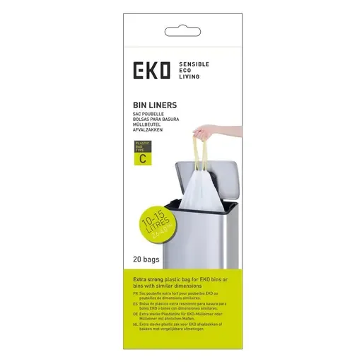 Avfallspose EKO C 45x50 10-15L hvit (20)