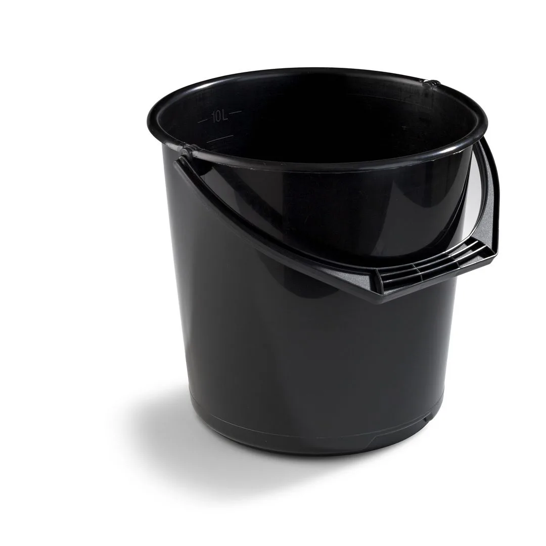 Bøtte plast 10L sort