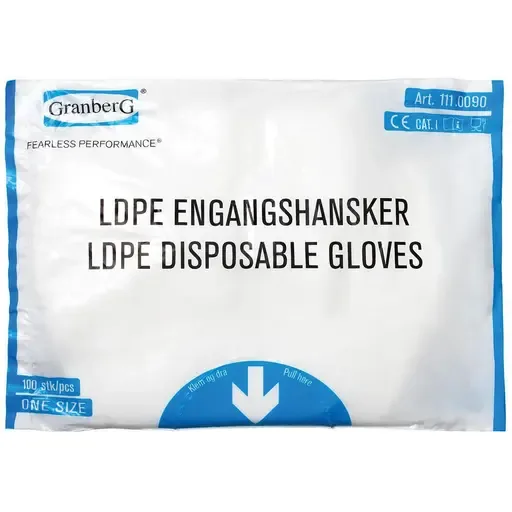 Hanske GRANBERG 0090 engangs LDPE (100)