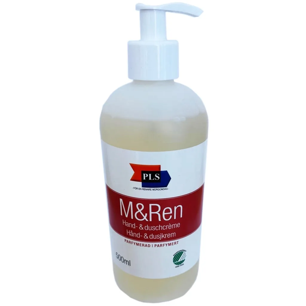 Hånd og dusjsåpe M&Ren 500ml m/pumpe MP