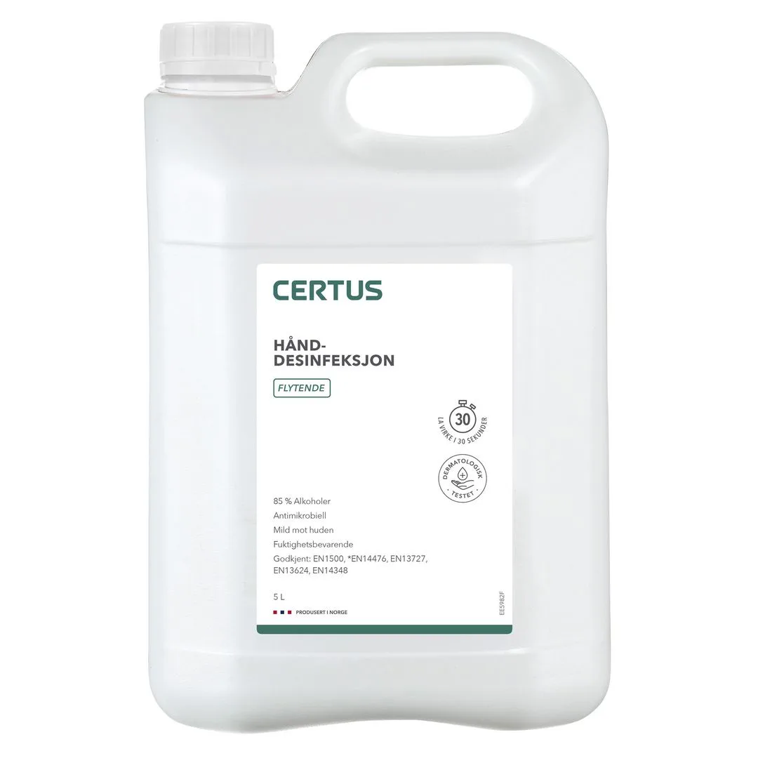 Hånddesinfeksjon CERTUS 85% flytende 5L
