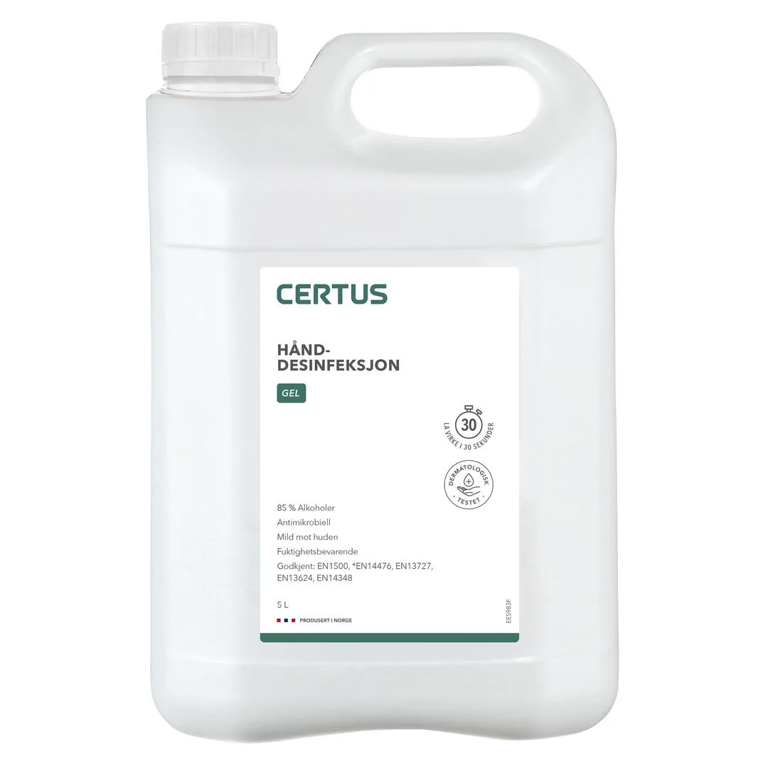 Hånddesinfeksjon CERTUS 85% gel 5L