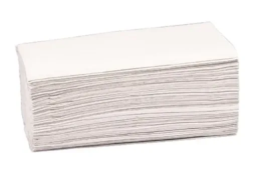 Håndtørk V-fold hvit 2L 21,5x21cm til H2