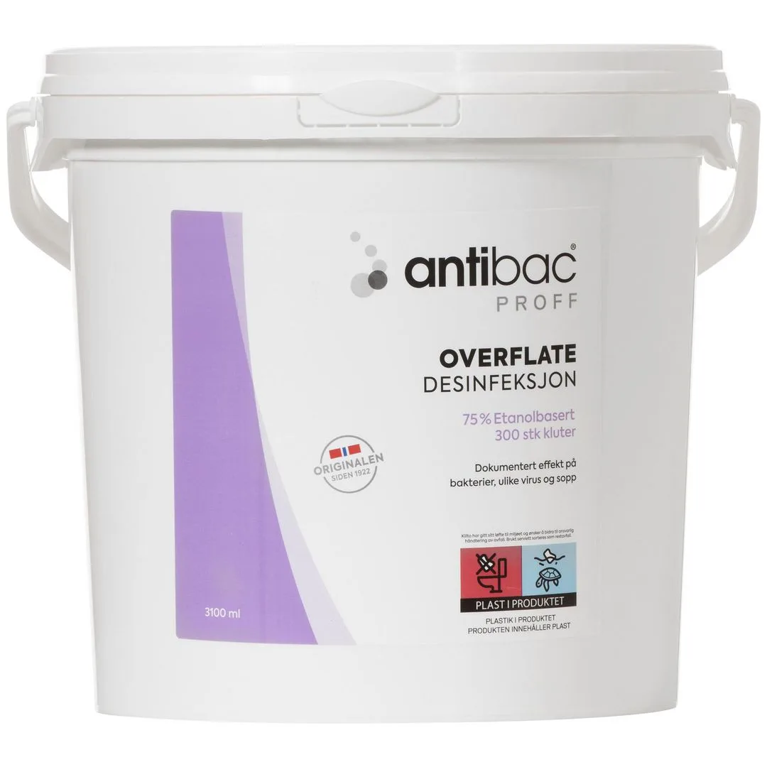 Overflatedesinfeksjon ANTIBAC bøtte(300)