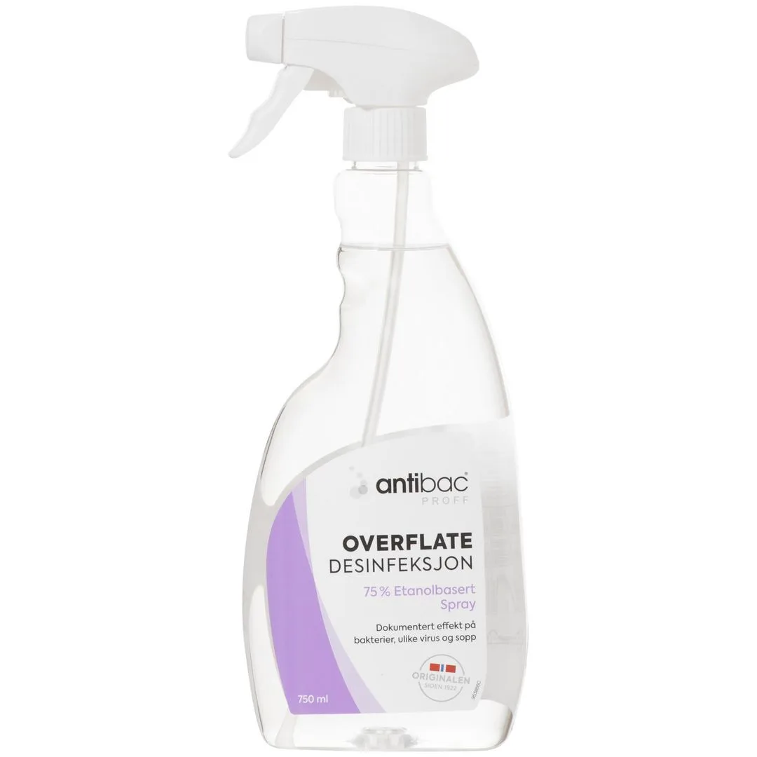 Overflatedesinfeksjon ANTIBAC spray0,75L
