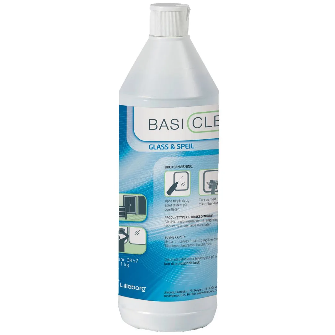 Rengjøring BASICLEAN glass og speil 1L