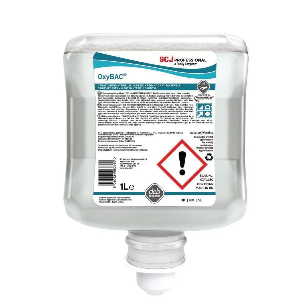 Skumsåpe SCJP Oxybac antimikrobiell 1L