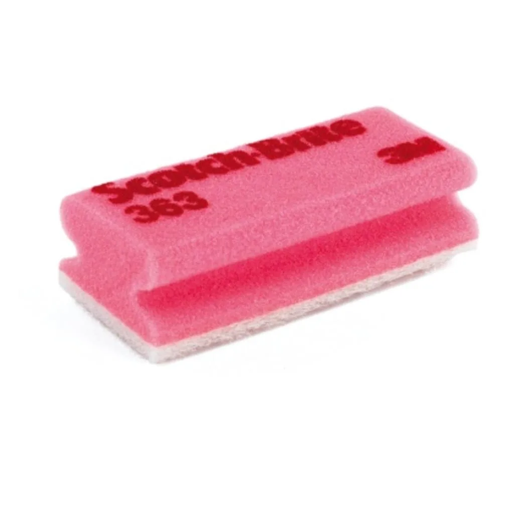 Skuresvamp 363 hvit/rosa m/grep