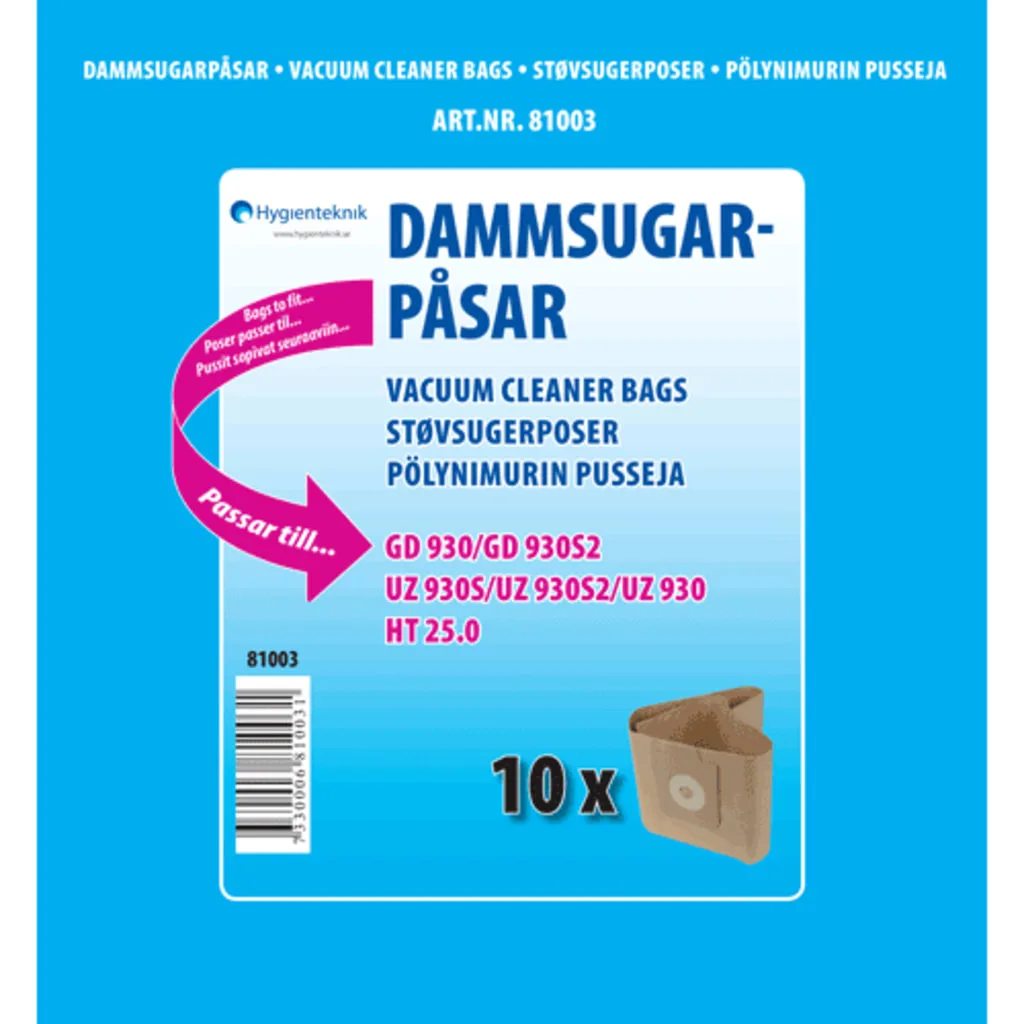 Støvsugerpose til Activa HT25.0