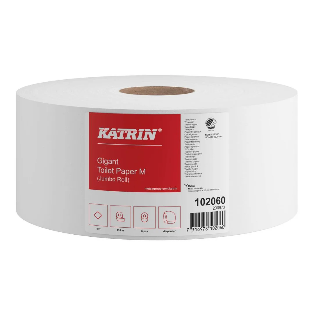 Toalettpapir KATRIN resirk.Gig M 1L 435m