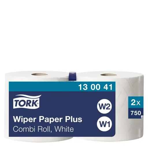 Tørkerull Tork W1-2 Plus hvit 255m 2l