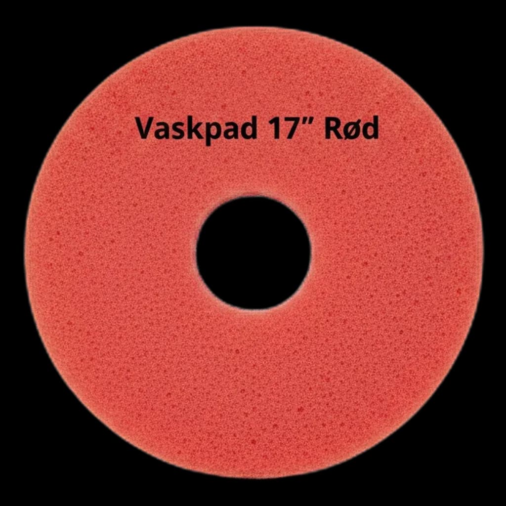 Vaskepad 17" Rød