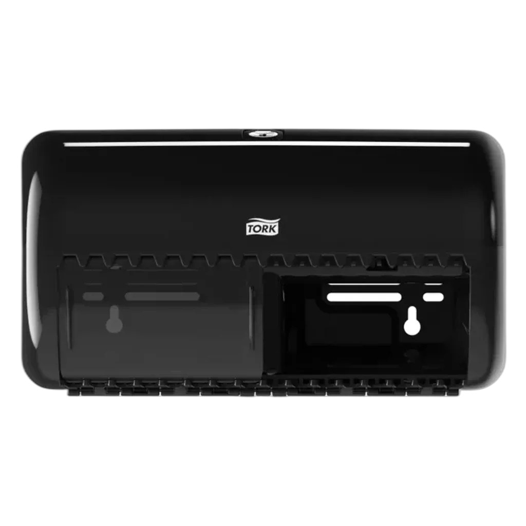 Dispenser toalettpapir Tork T4 Twin sort 5182426 