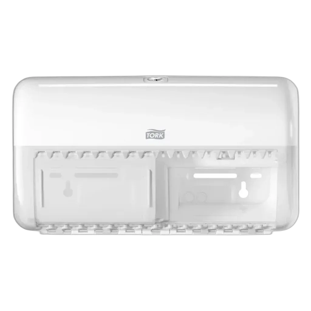 Dispenser toalettpapir Tork T4 Twin hvit 5182425