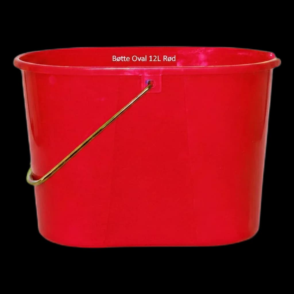 Bøtte Oval 12L Rød