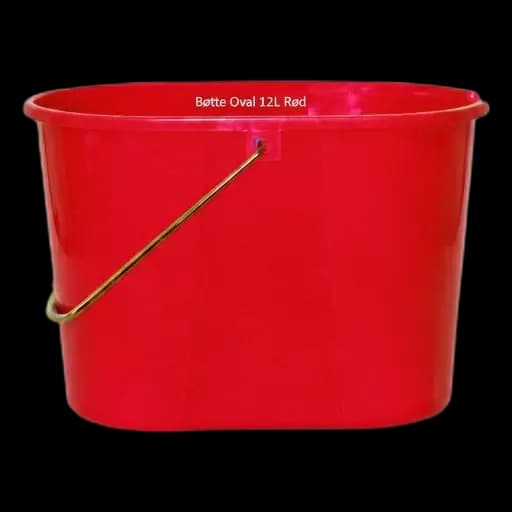 Bøtte Oval 12L Rød