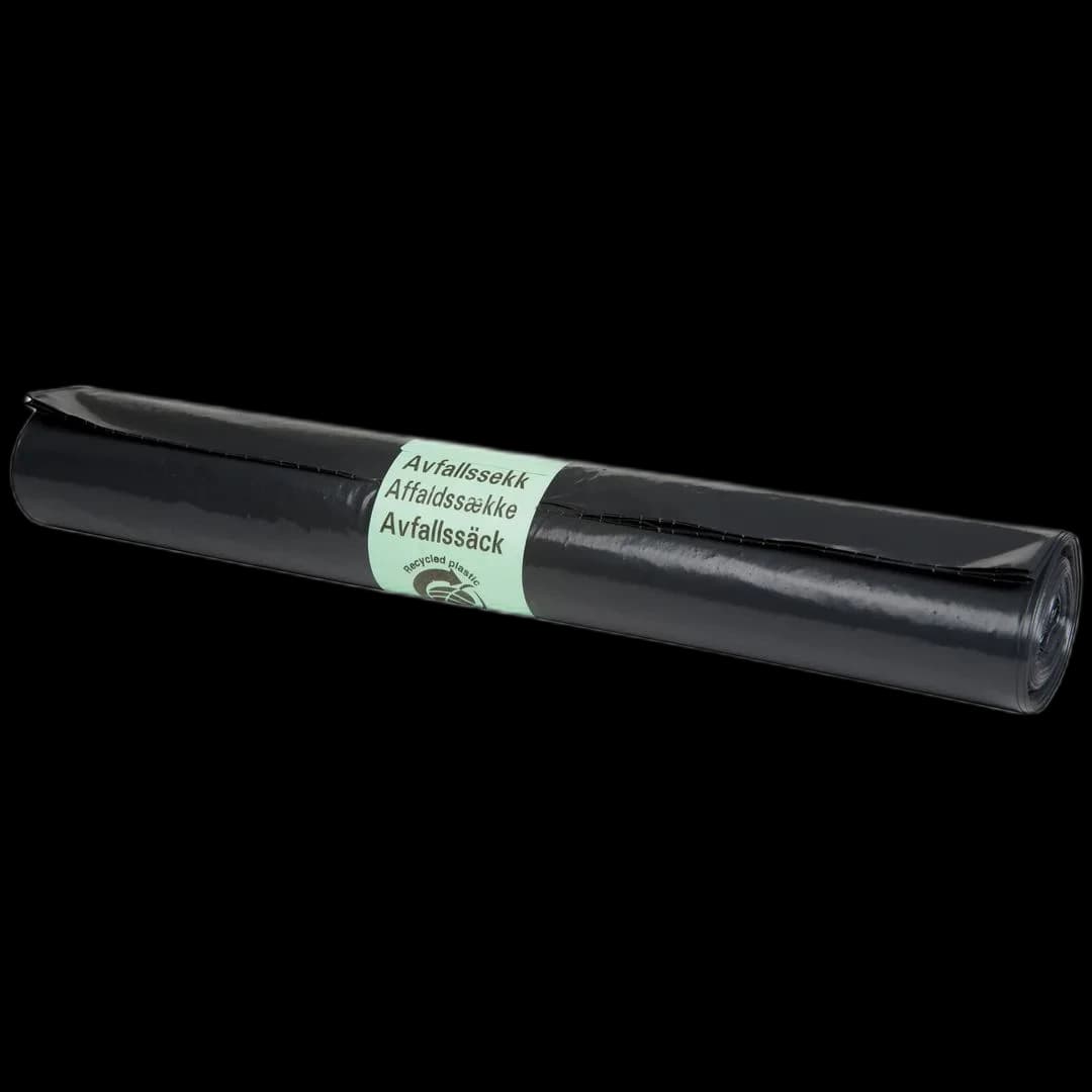 Avfallssekk 70x110cm 45my 100L sort (10)