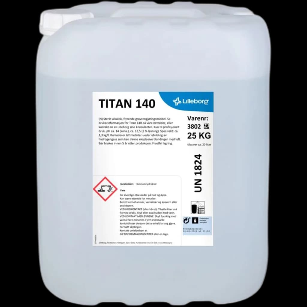 Grovrengjøring Titan 140 alkalisk 25kg