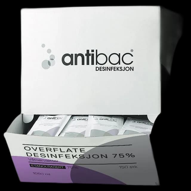 Overflatedesinfeksjon ANTIBAC 17x22(150)
