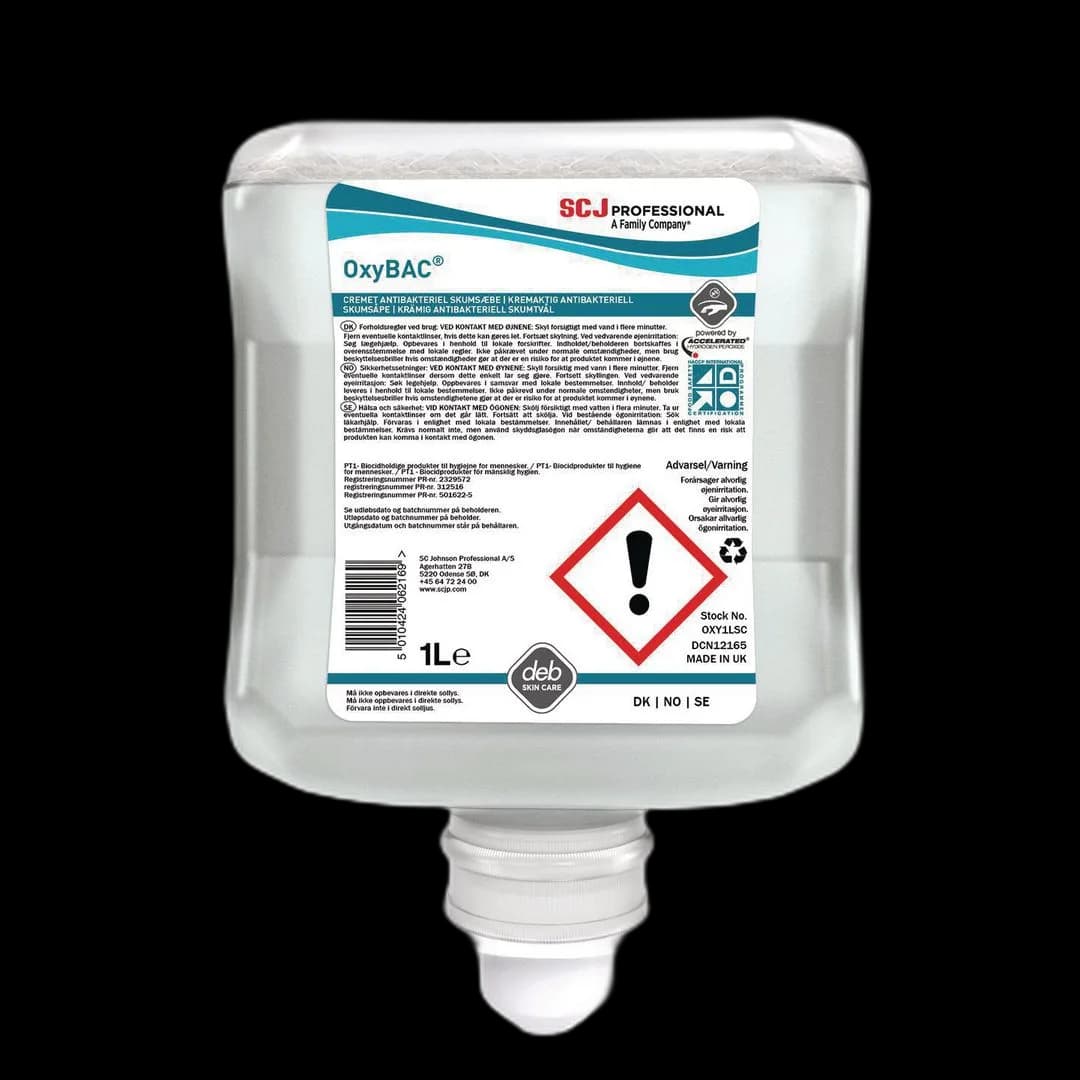 Skumsåpe SCJP Oxybac antimikrobiell 1L