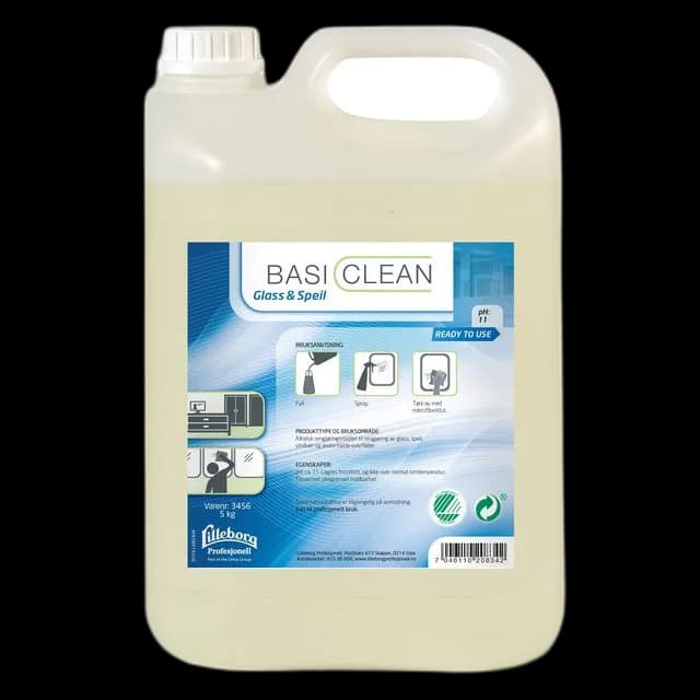 Rengjøring BASICLEAN glass og speil 5L