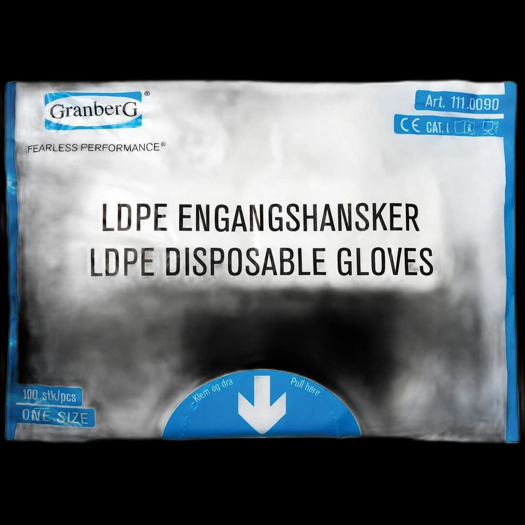 Hanske GRANBERG 0090 engangs LDPE (100)