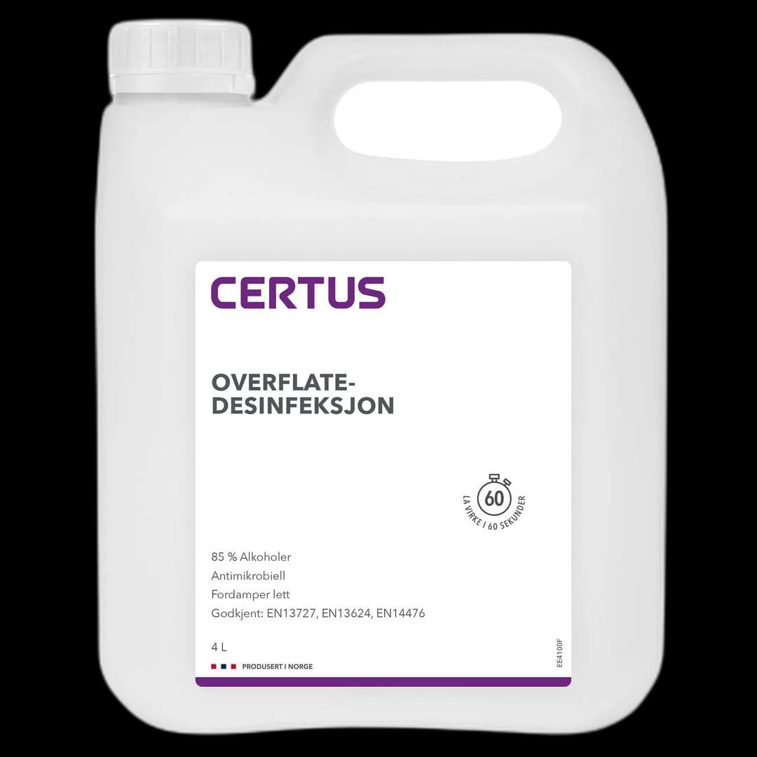 Overflatedesinfeksjon CERTUS 85% 4L