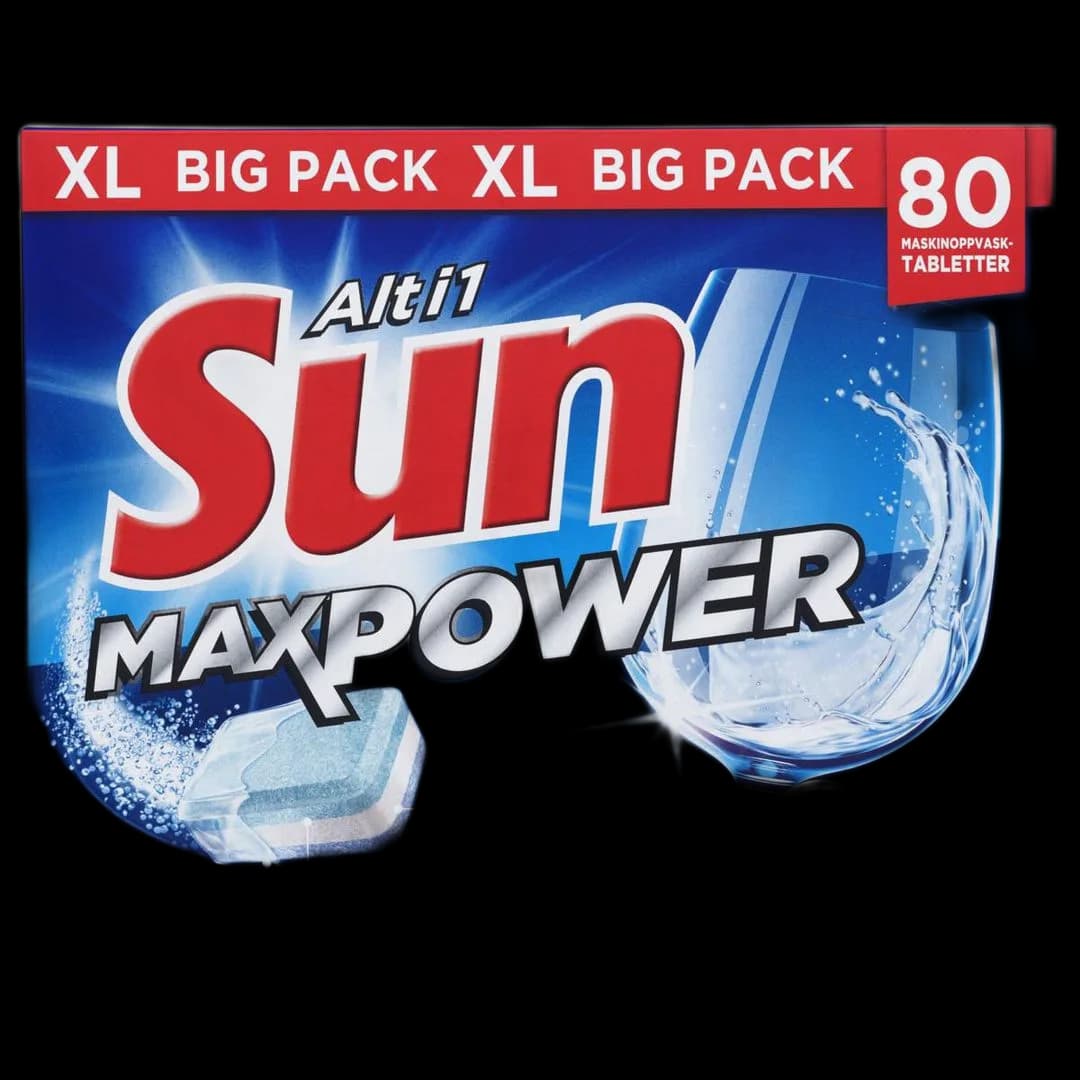 Maskinoppvask SUN MaxPower Alt i 1 (80)