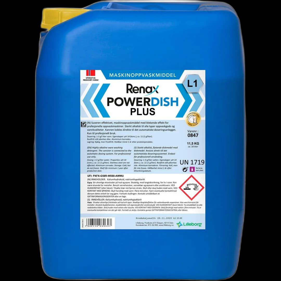 Maskinoppvask RENAX PowerDish L1 11kg