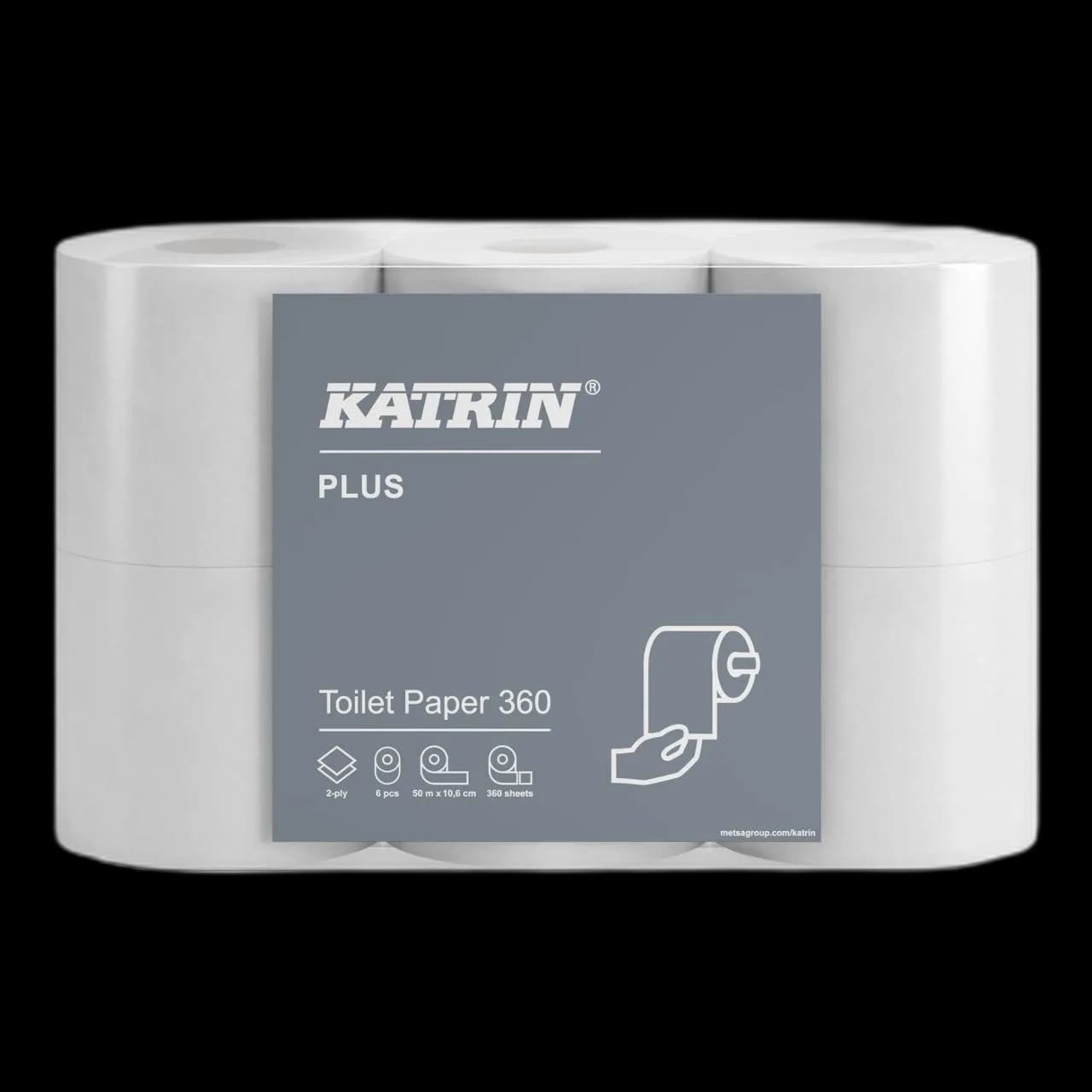 Toalettpapir KATRIN Plus 360 2L 50m(6)